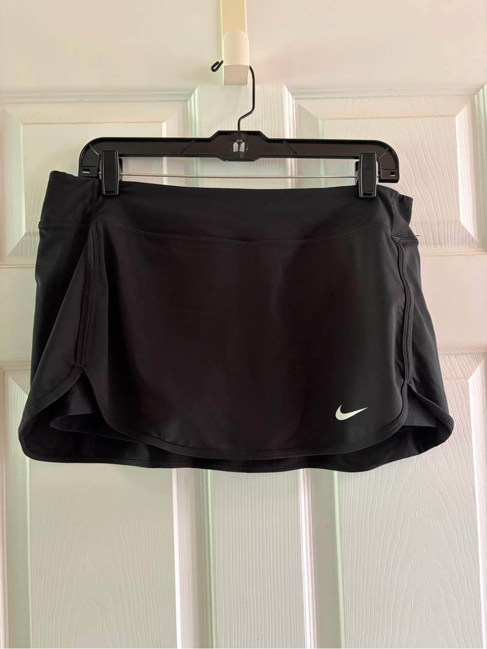 Nike Women's Black Athletic Skort with White Swoosh